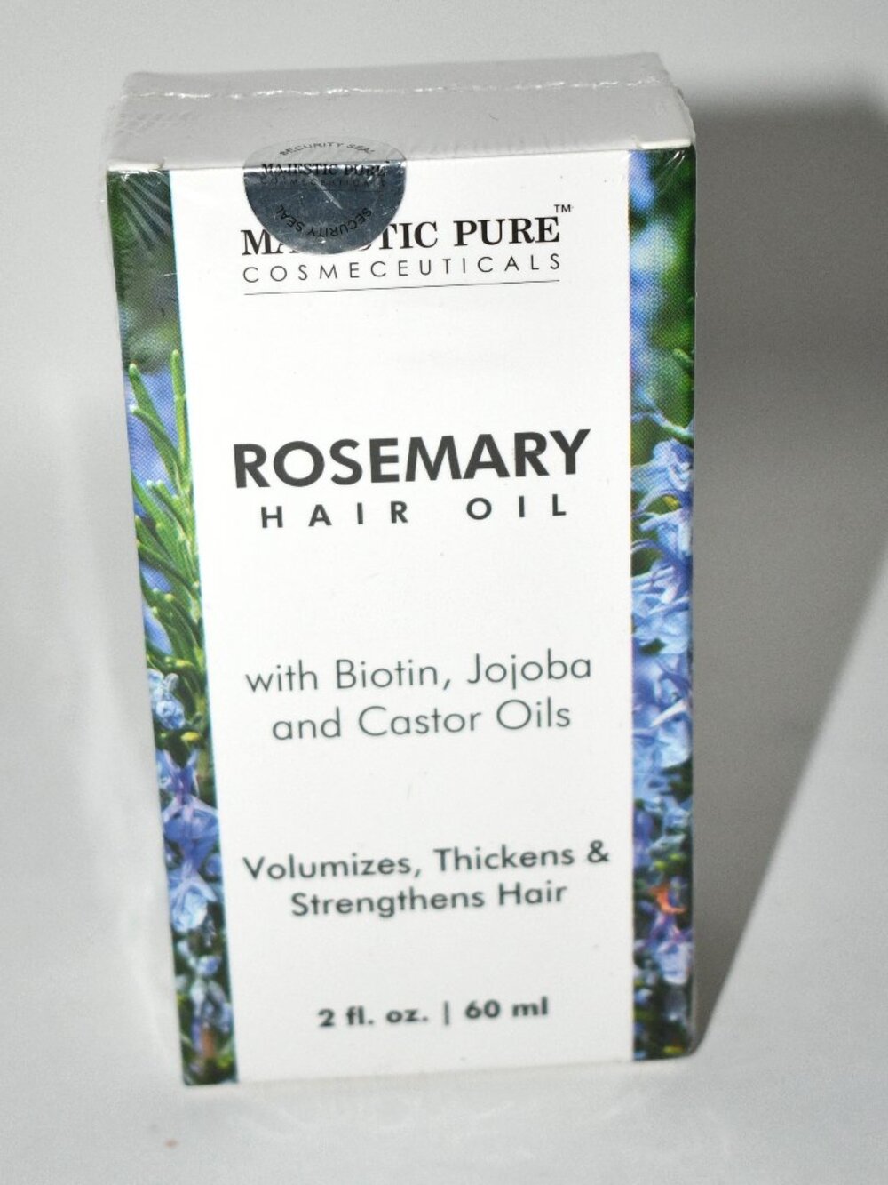 Majestic Pure Rosemary Hair Oil with Biotin, Jojoba & Castor Oil, 4 oz, NWT